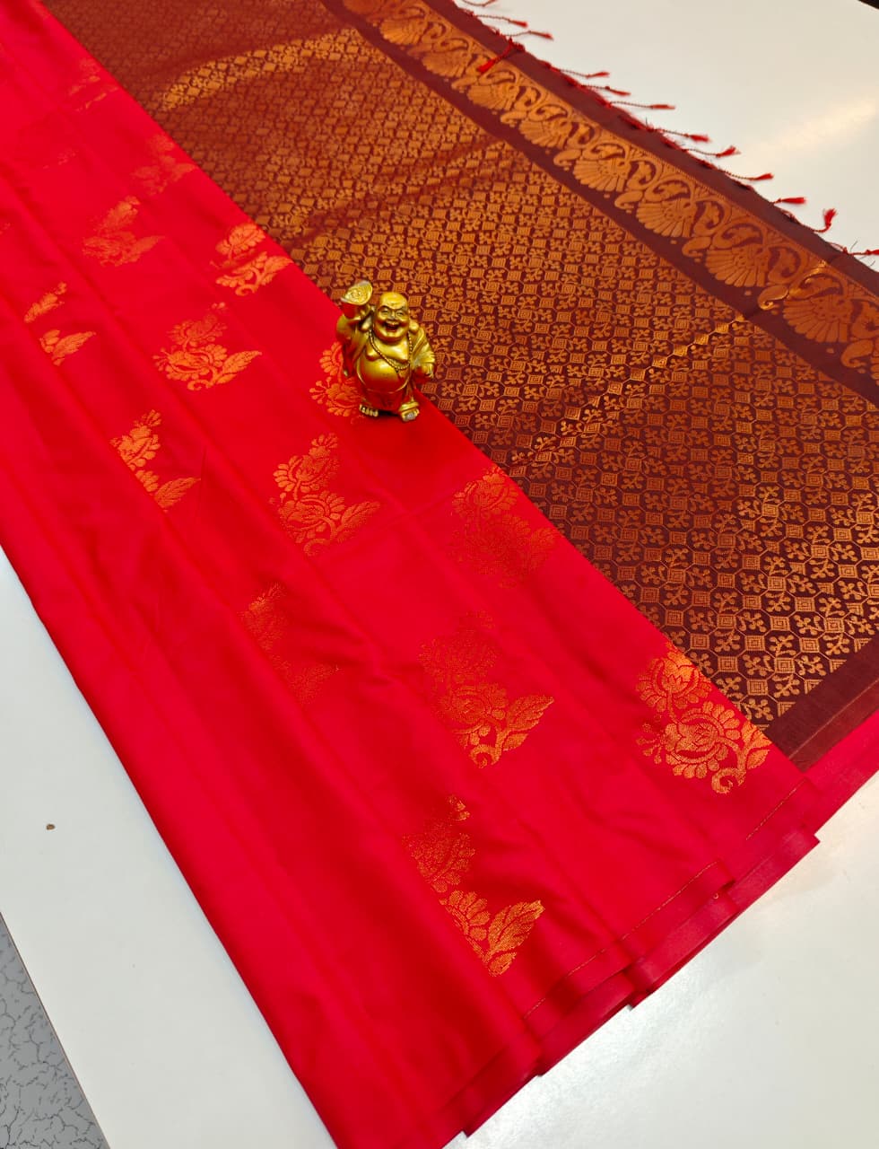 Cream Katan Silk Saree with Orchid Pink Silver Zari Weaving